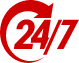24-7 Hours Logo